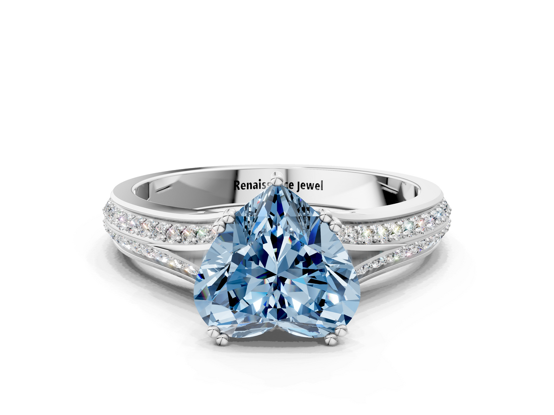 White gold Fancy Blue Heart  Solitaire Pave Split Shank Engagement Ring with Six-Prong Setting_37