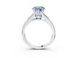 White gold Fancy Blue Heart  Solitaire Pave Split Shank Engagement Ring with Six-Prong Setting_40