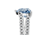 White gold Fancy Blue Heart  Solitaire Split Shank Pavé Diamond Engagement Ring_376