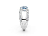 White gold Fancy Blue Heart  Solitaire Split Shank Pave Diamond Ring_47