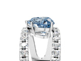White gold Fancy Blue Heart  Solitaire Split Shank Pave Diamond Ring_49