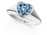 White gold Fancy Blue Heart  Solitaire Tension Set Diamond Ring_21