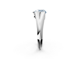 White gold Fancy Blue Heart  Solitaire Tension Set Diamond Ring_22