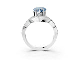 White gold Fancy Blue Heart  Solitaire Twist Band Pavé Diamond Engagement Ring_35