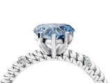White gold Fancy Blue Heart  Solitaire Twisted Band Prong Set Engagement Ring_65