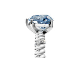 White gold Fancy Blue Heart  Solitaire Twisted Band Prong Set Engagement Ring_66