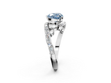 White gold Fancy Blue Heart  Solitaire with Pavé Twist Band and Four-Prong Setting_61