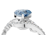 White gold Fancy Blue Heart  Solitaire with Pavé Twist Band and Four-Prong Setting_63