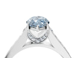 White gold Fancy Blue Marquise  Brilliant Cut Diamond Engagement Ring with Pavé Band and Four-Prong Setting_52