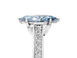 White gold Fancy Blue Marquise  Brilliant Cut Diamond Engagement Ring with Pavé Band and Four-Prong Setting_54
