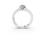 White gold Fancy Blue Marquise  Brilliant Diamond Channel Set Wide Band Ring with Bezel Setting_23
