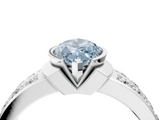 White gold Fancy Blue Marquise  Brilliant Diamond Channel Set Wide Band Ring with Bezel Setting_24