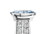 White gold Fancy Blue Marquise  Brilliant Diamond Channel Set Wide Band Ring with Bezel Setting_25