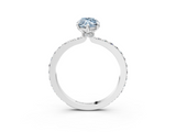 White gold Fancy Blue Marquise  Brilliant Pavé Band Solitaire with Four-Prong Setting_56