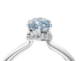White gold Fancy Blue Marquise  Brilliant Solitaire Engagement Ring with Six-Prong Setting and Classic Band_24