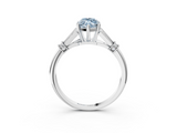 White gold Fancy Blue Marquise  Brilliant Solitaire with Pave Band and Four-Prong Setting_23