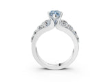 White gold Fancy Blue Marquise  Brilliant Solitaire with Side Stones on a Pave Band and Four-Prong Setting_27