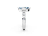 White gold Fancy Blue Marquise Cut Brilliant Channel-Set Diamond Ring with Bezel Prong Setting_14