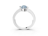 White gold Fancy Blue Marquise Cut Brilliant Channel-Set Diamond Ring with Bezel Prong Setting_15