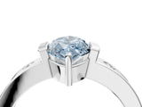 White gold Fancy Blue Marquise Cut Brilliant Channel-Set Diamond Ring with Bezel Prong Setting_16