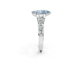 White gold Fancy Blue Marquise Cut Brilliant Diamond Pavé Band with Six-Prong Setting_14