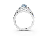 White gold Fancy Blue Marquise Cut Brilliant Diamond Pavé Band with Six-Prong Setting_15