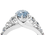 White gold Fancy Blue Marquise Cut Brilliant Diamond Pavé Band with Six-Prong Setting_16