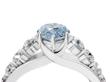 White gold Fancy Blue Marquise Cut Brilliant Diamond Pavé Band with Six-Prong Setting_16