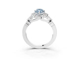 White gold Fancy Blue Marquise Cut Brilliant Milgrain Pave Heart Band Solitaire Ring_4