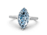 White gold Fancy Blue Marquise  Cut Cathedral Pave Diamond Engagement Ring with Six-Prong Setting_32