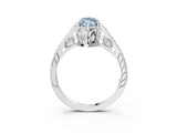 White gold Fancy Blue Marquise  Cut Cathedral Pave Diamond Engagement Ring with Six-Prong Setting_36