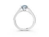 White gold Fancy Blue Marquise  Cut Channel Set Solitaire Engagement Ring with Four-Prong Setting_244