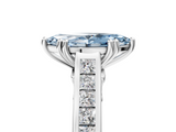 White gold Fancy Blue Marquise  Cut Channel Set Solitaire Engagement Ring with Prong Setting_29