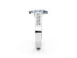 White gold Fancy Blue Marquise Cut Cut Channel Set Solitaire Ring with Four-Prong Setting_14