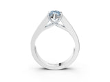 White gold Fancy Blue Marquise Cut Cut Channel Set Solitaire Ring with Four-Prong Setting_15