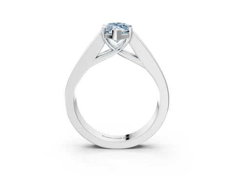 White gold Fancy Blue Marquise Cut Cut Channel Set Solitaire Ring with Four-Prong Setting_15