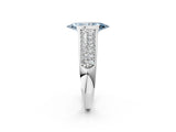 White gold Fancy Blue Marquise Cut Cut Diamond Channel Set Pave Band with Tension Prong Setting_2