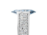 White gold Fancy Blue Marquise Cut Cut Diamond Channel Set Pave Band with Tension Prong Setting_5