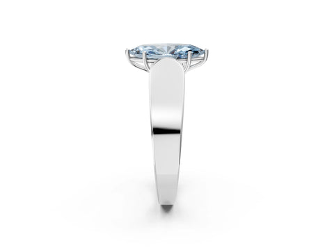 White gold Fancy Blue Marquise Cut Cut Diamond Channel Set Solitaire Ring with Four-Prong Setting_104