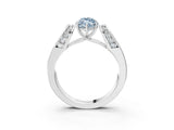 White gold Fancy Blue Marquise Cut Cut Diamond Channel Set Solitaire Ring with Four-Prong Setting_110