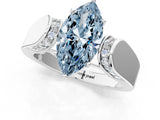 White gold Fancy Blue Marquise Cut Cut Diamond Channel Set Solitaire Ring with Four-Prong Setting_61