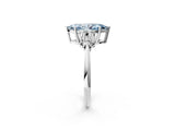 White gold Fancy Blue Marquise Cut Cut Diamond Cluster Ring with Solitaire Band and Four-Prong Setting_38