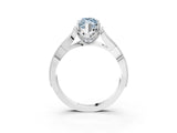 White gold Fancy Blue Marquise Cut Cut Diamond Twisted Band with Milgrain Pave Setting and Four-Prong Setting_15