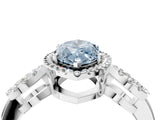 White gold Fancy Blue Marquise Cut Cut Halo Diamond Infinity Band with Four-Prong Setting_4