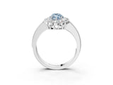 White gold Fancy Blue Marquise Cut Cut Halo Diamond Pavé Engagement Ring with Milgrain Detailing_39