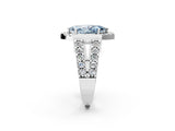 White gold Fancy Blue Marquise Cut Cut Halo Split Shank Prong Set Ring_2
