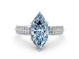 White gold Fancy Blue Marquise Cut Cut Pave Split Shank Engagement Ring with Four-Prong Setting_44
