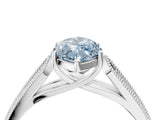 White gold Fancy Blue Marquise Cut Cut Pave Split Shank Engagement Ring with Four-Prong Setting_4
