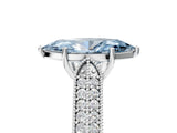 White gold Fancy Blue Marquise Cut Cut Pave Split Shank Engagement Ring with Four-Prong Setting_5