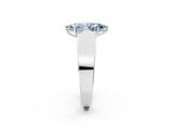 White gold Fancy Blue Marquise Cut Diamond Channel Set Solitaire Ring with Four-Prong Setting_38